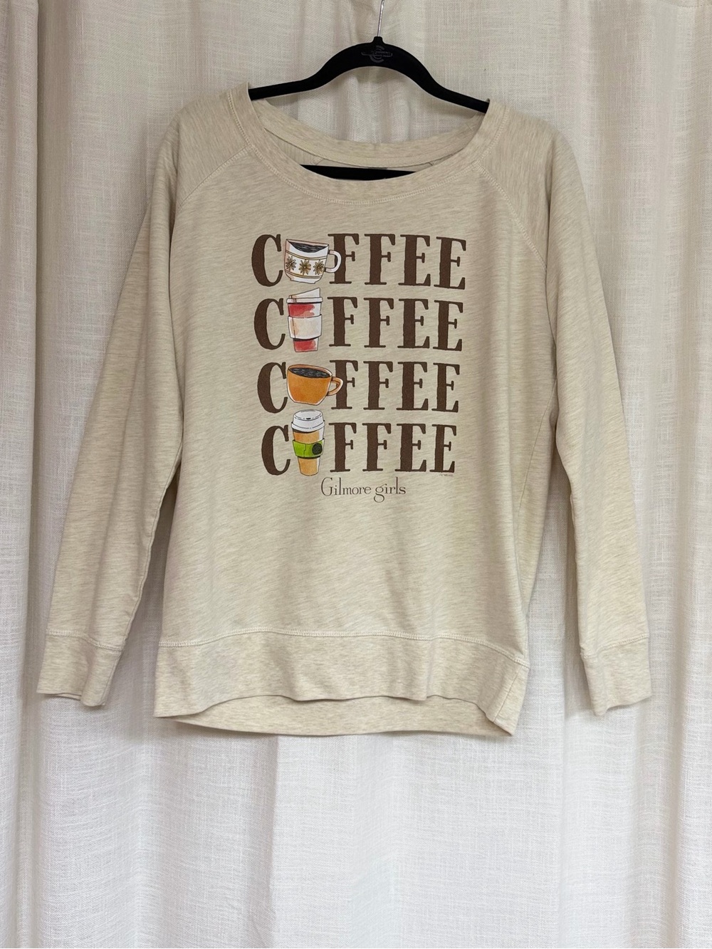 Cream 'Coffee' Graphic Sweatshirt
